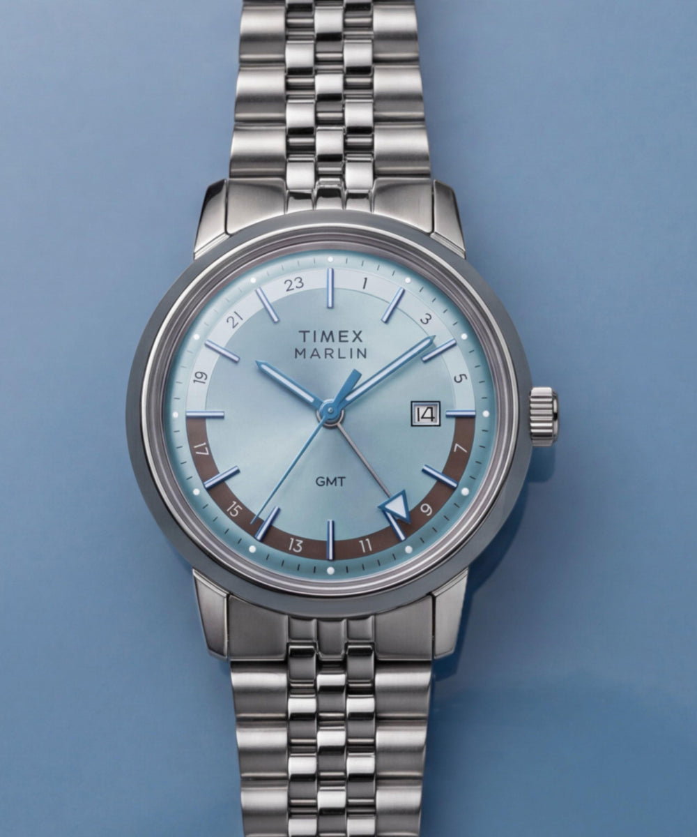 Timex Marlin Quartz GMT 40mm Stainless Steel Bracelet Watch