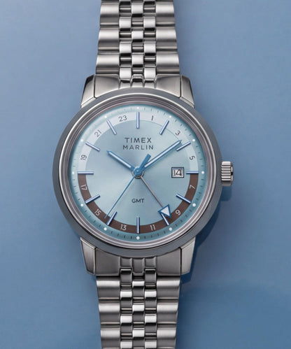 Timex Marlin Quartz GMT 40mm Stainless Steel Bracelet Watch