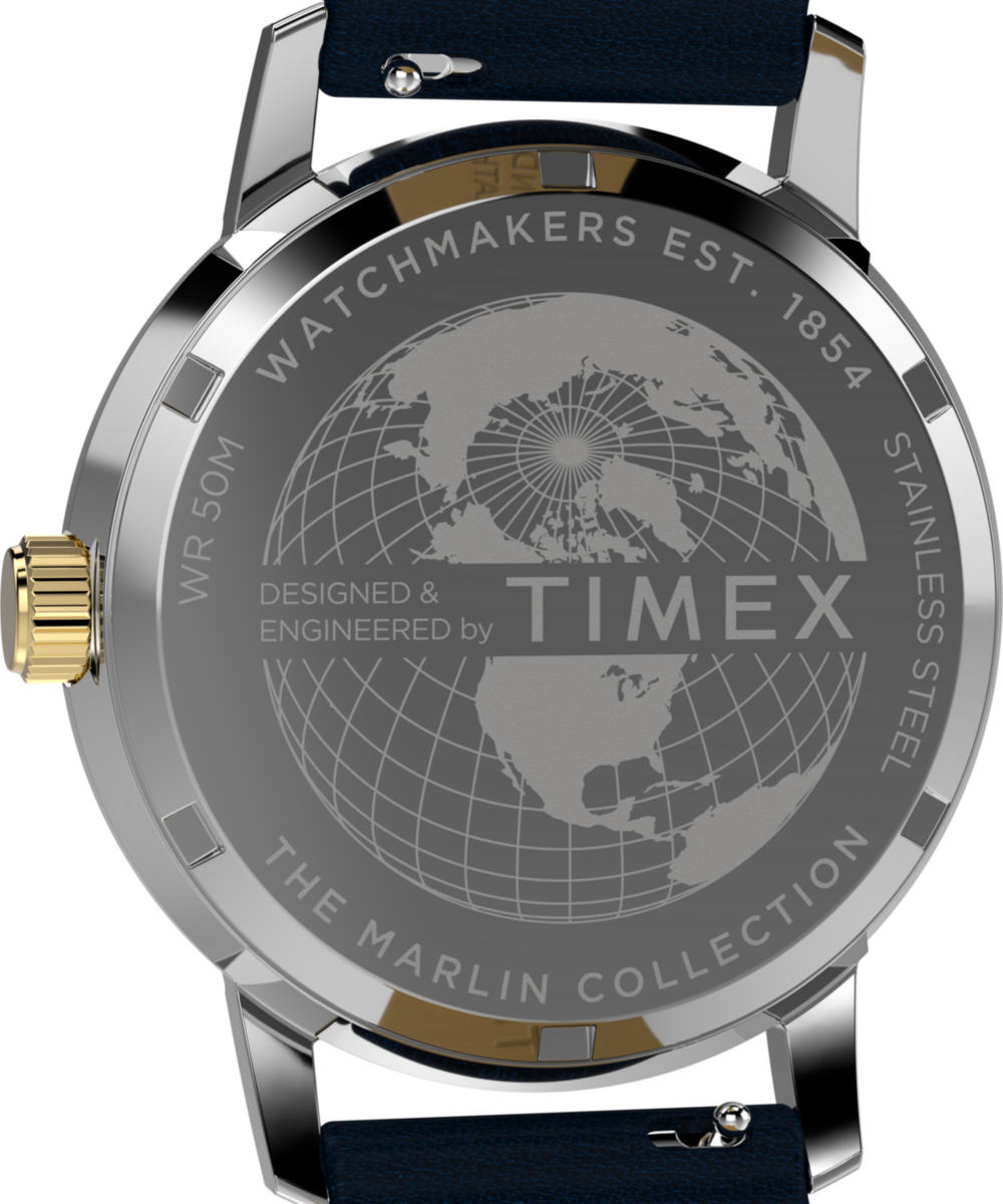 Timex Marlin Quartz GMT 40mm Leather Strap Watch