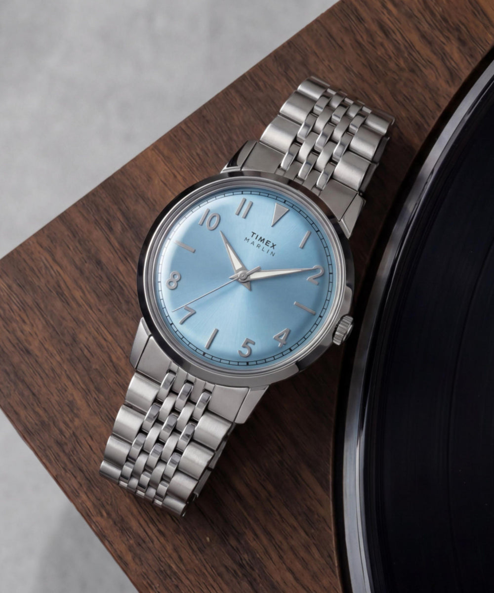 Timex Marlin Quartz 34mm Stainless Steel Bracelet Watch