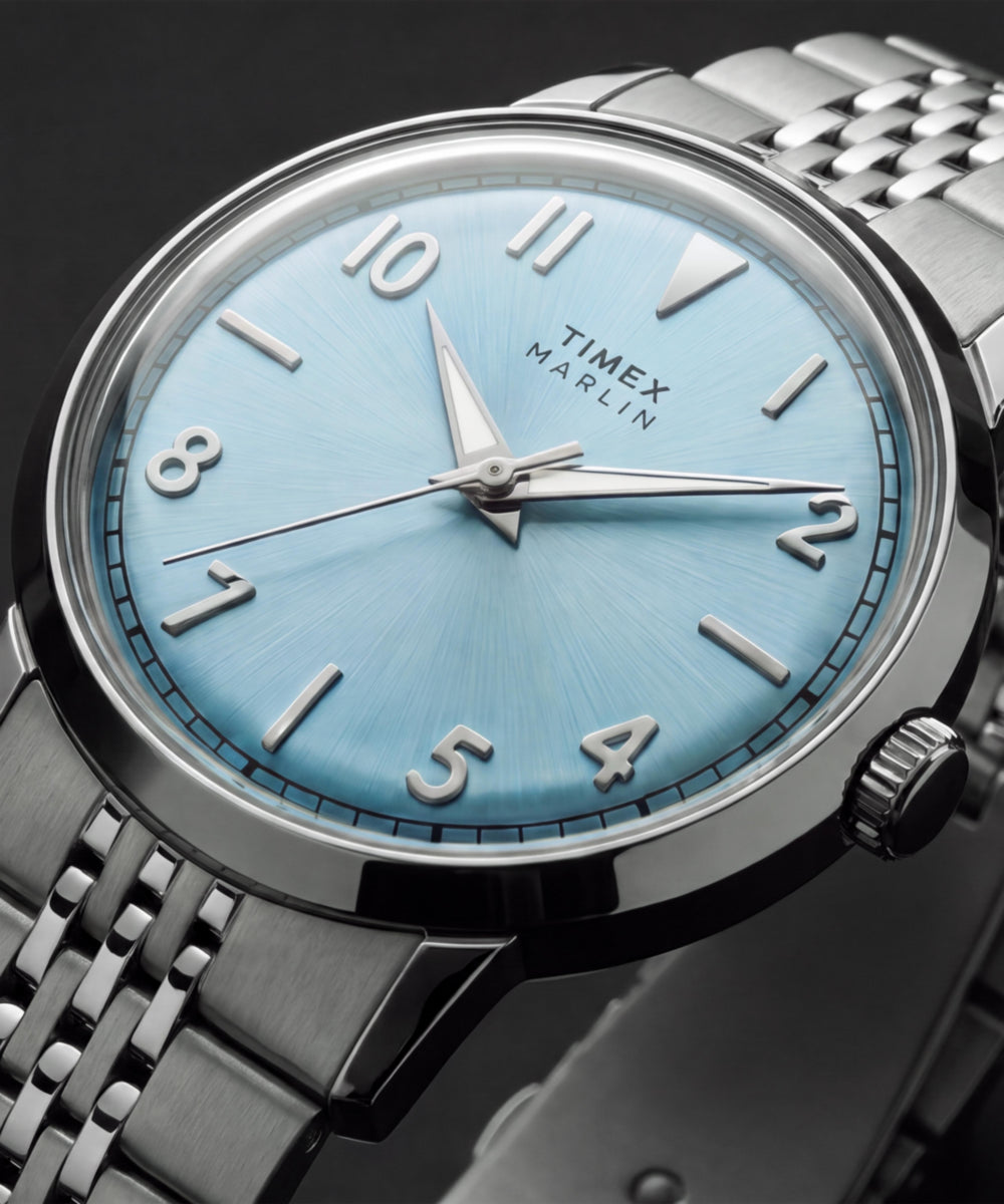 Timex Marlin Quartz 34mm Stainless Steel Bracelet Watch