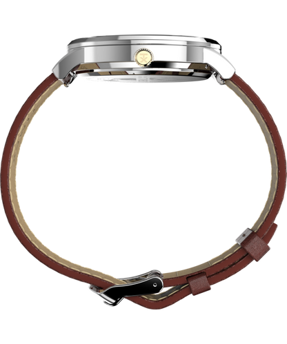 Timex Waterbury Classic Moon Phase 40mm Leather Strap Watch
