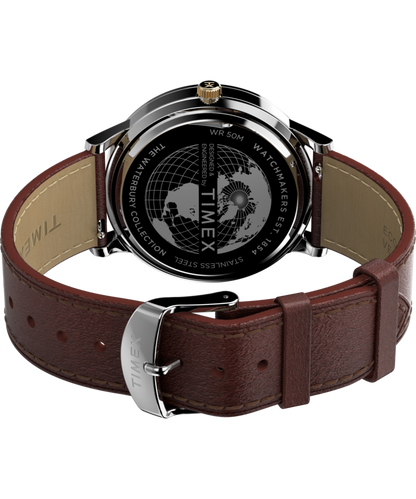Timex Waterbury Classic Moon Phase 40mm Leather Strap Watch