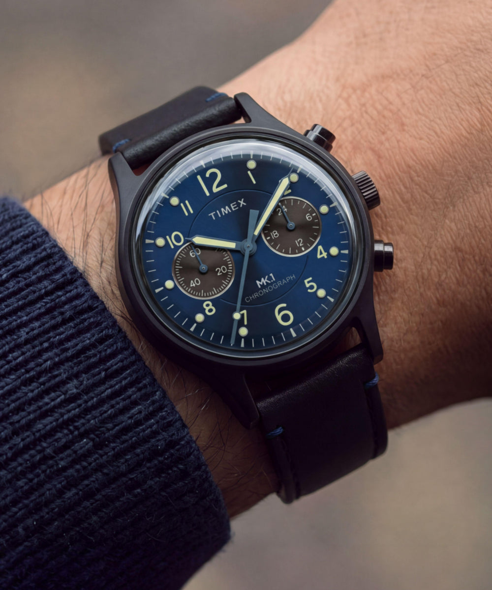 Timex MK1 Chronograph 40mm Leather Strap Watch