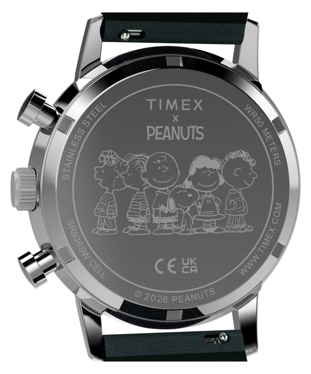 Timex Peanuts x Timex Marlin Chronograph 40mm Leather Strap Watch