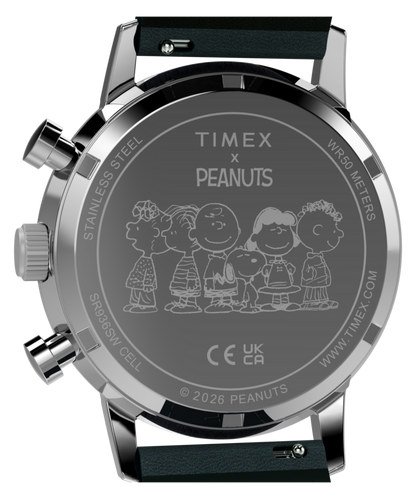Timex Peanuts x Timex Marlin Chronograph 40mm Leather Strap Watch