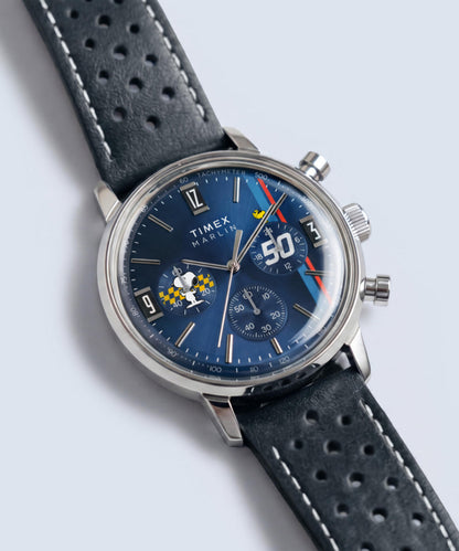 Timex Peanuts x Timex Marlin Chronograph 40mm Leather Strap Watch