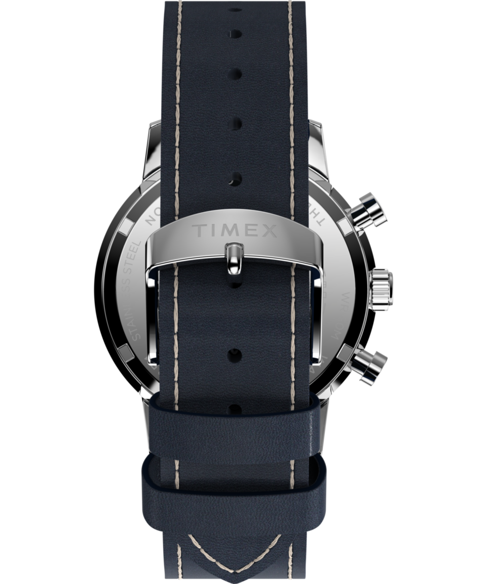Timex Marlin Chronograph Tachymeter 40mm Leather Strap Watch