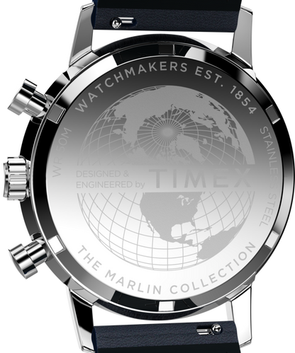 Timex Marlin Chronograph Tachymeter 40mm Leather Strap Watch