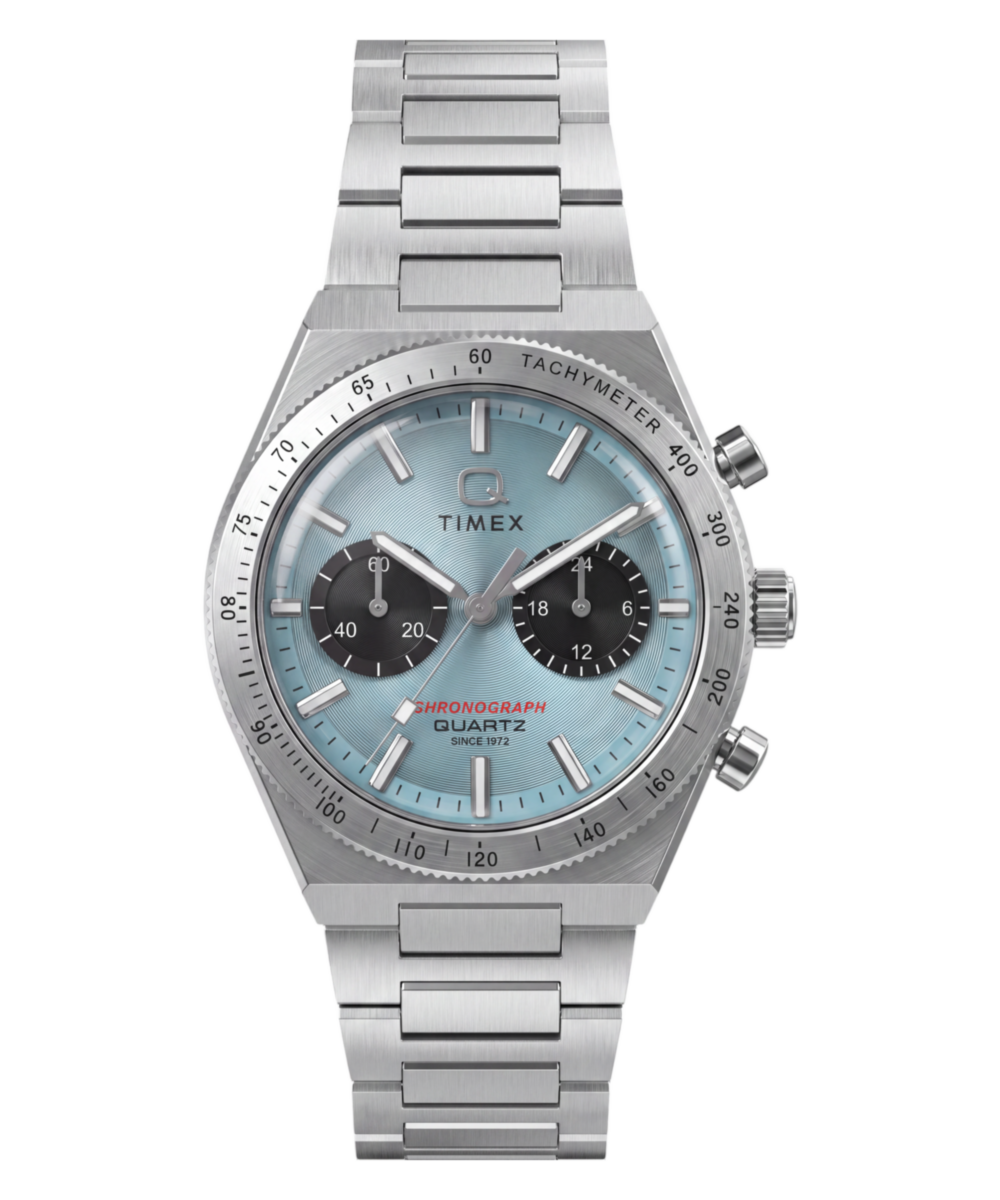 Timex Q Timex Continental Chronograph 36mm Stainless Steel Bracelet Watch