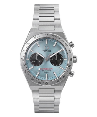 Timex Q Timex Continental Chronograph 36mm Stainless Steel Bracelet Watch