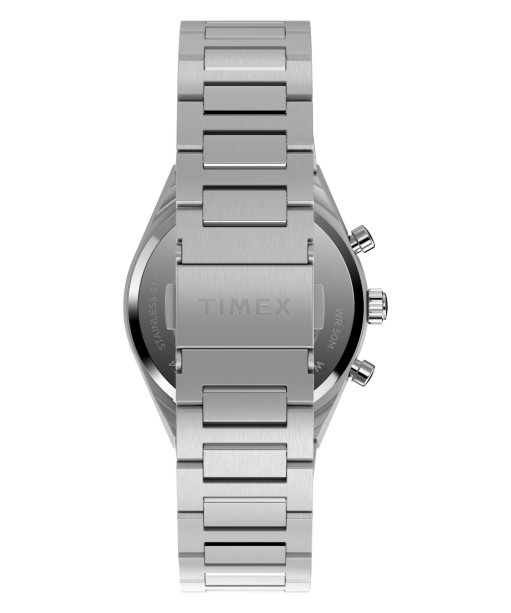 Timex Q Timex Continental Chronograph 36mm Stainless Steel Bracelet Watch