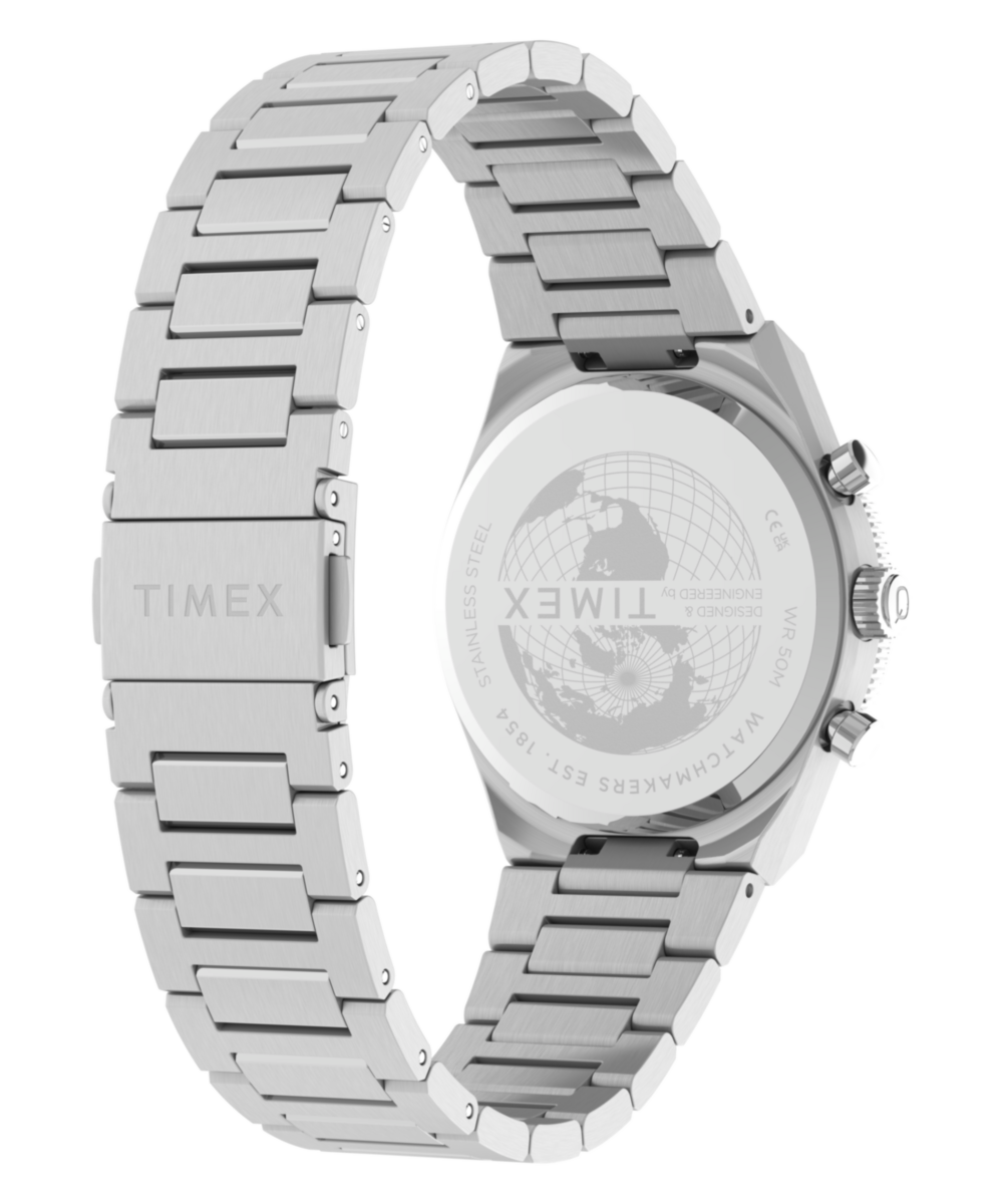 Timex Q Timex Continental Chronograph 36mm Stainless Steel Bracelet Watch