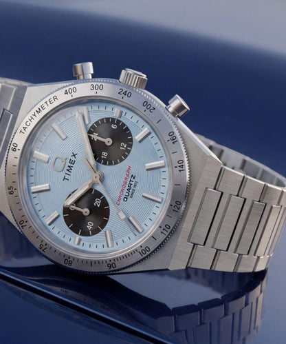 Timex Q Timex Continental Chronograph 36mm Stainless Steel Bracelet Watch