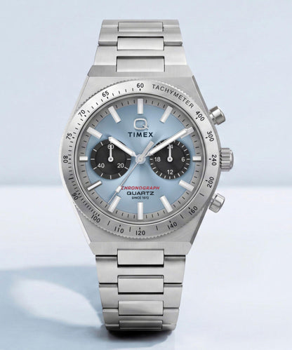 Timex Q Timex Continental Chronograph 36mm Stainless Steel Bracelet Watch