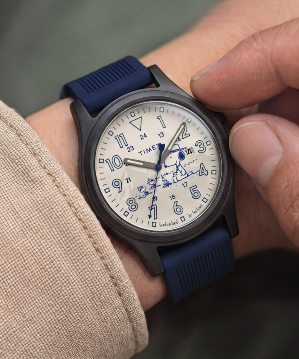 Timex Peanuts x Timex Expedition Acadia 40mm Silicone Strap Watch