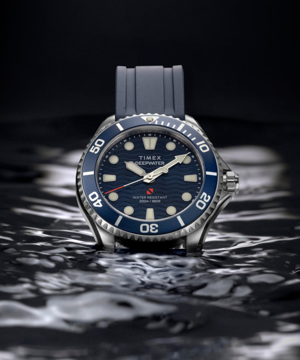 Timex Deepwater Meridian 200 38mm HNBR Rubber Strap Watch