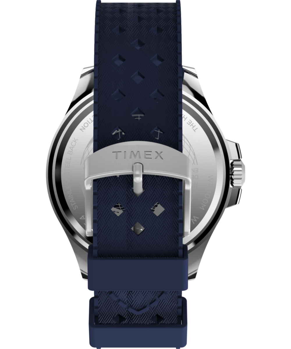 Timex Harborside Coast 44mm Synthetic Rubber Strap Watch