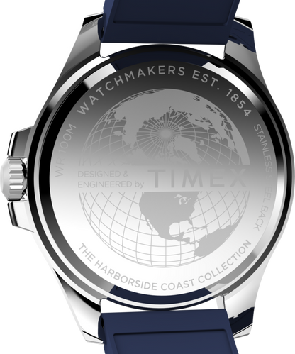 Timex Harborside Coast 44mm Synthetic Rubber Strap Watch