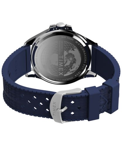 Timex Harborside Coast 44mm Synthetic Rubber Strap Watch