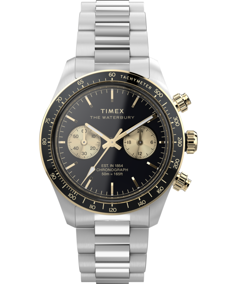 Timex Waterbury Heritage Chronograph 39mm Stainless Steel Bracelet Watch