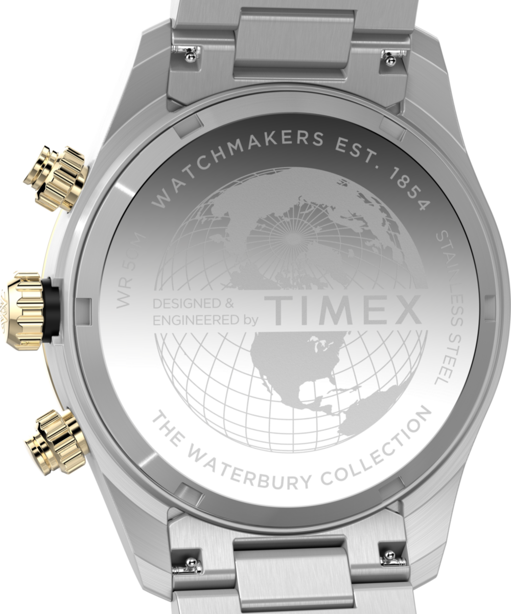 Timex Waterbury Heritage Chronograph 39mm Stainless Steel Bracelet Watch