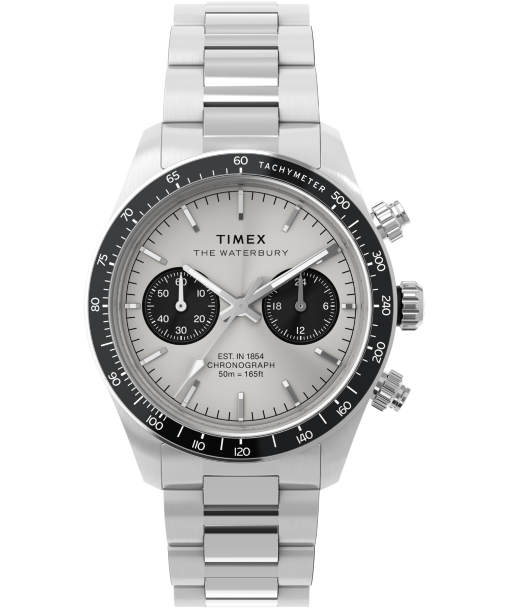 Timex Waterbury Heritage Chronograph 39mm Stainless Steel Bracelet Watch