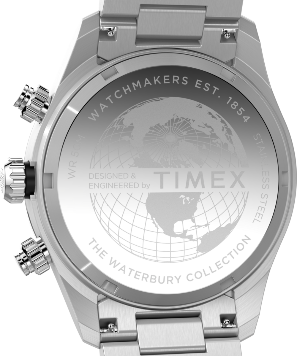 Timex Waterbury Heritage Chronograph 39mm Stainless Steel Bracelet Watch