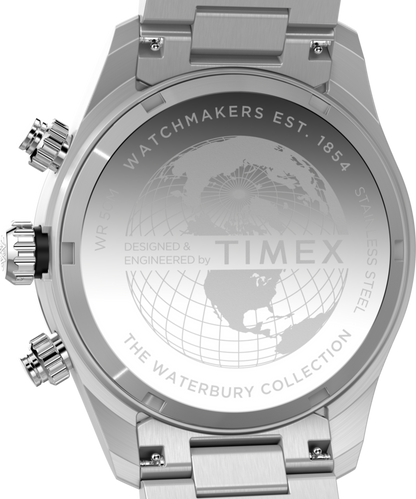 Timex Waterbury Heritage Chronograph 39mm Stainless Steel Bracelet Watch