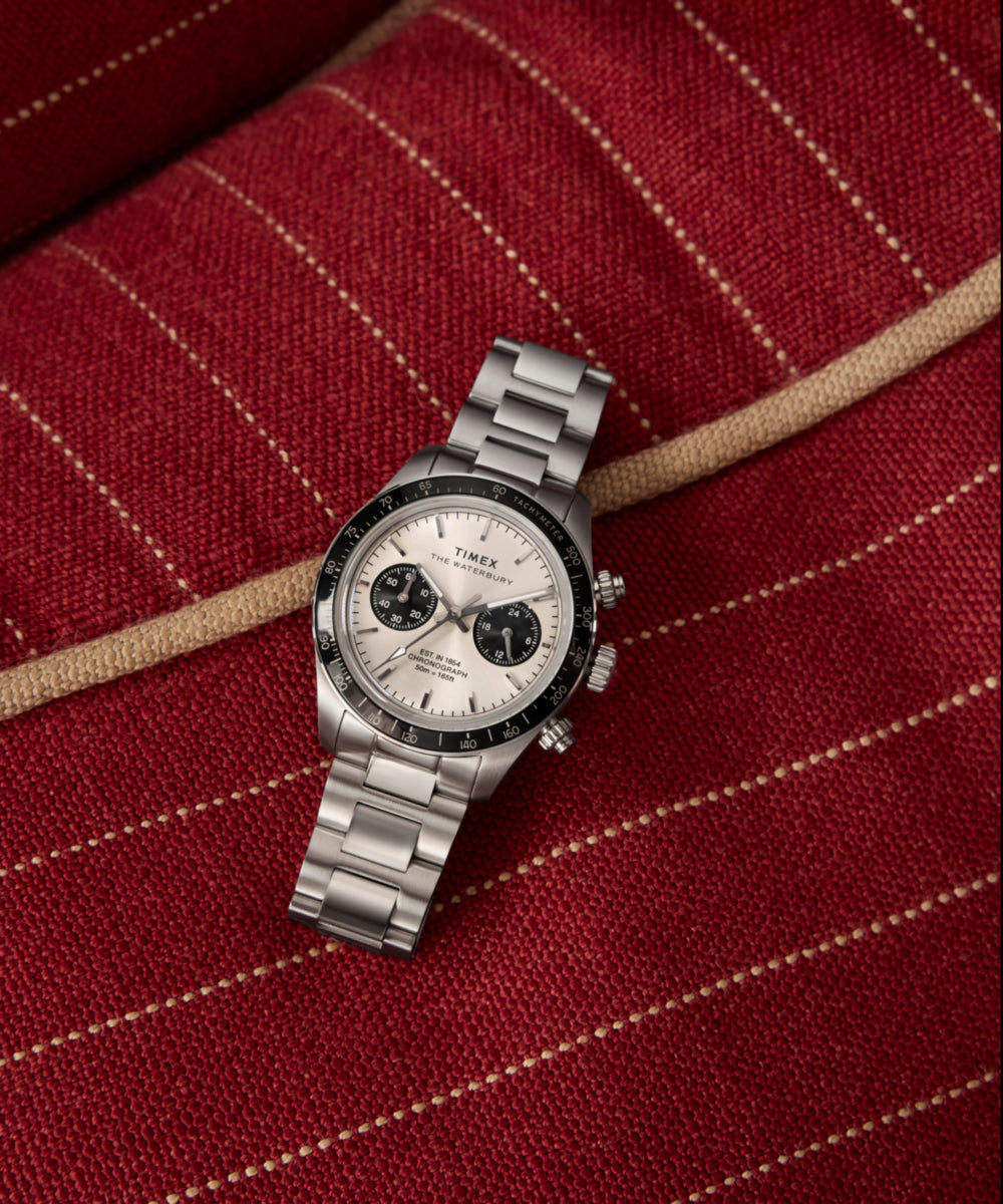 Timex Waterbury Heritage Chronograph 39mm Stainless Steel Bracelet Watch