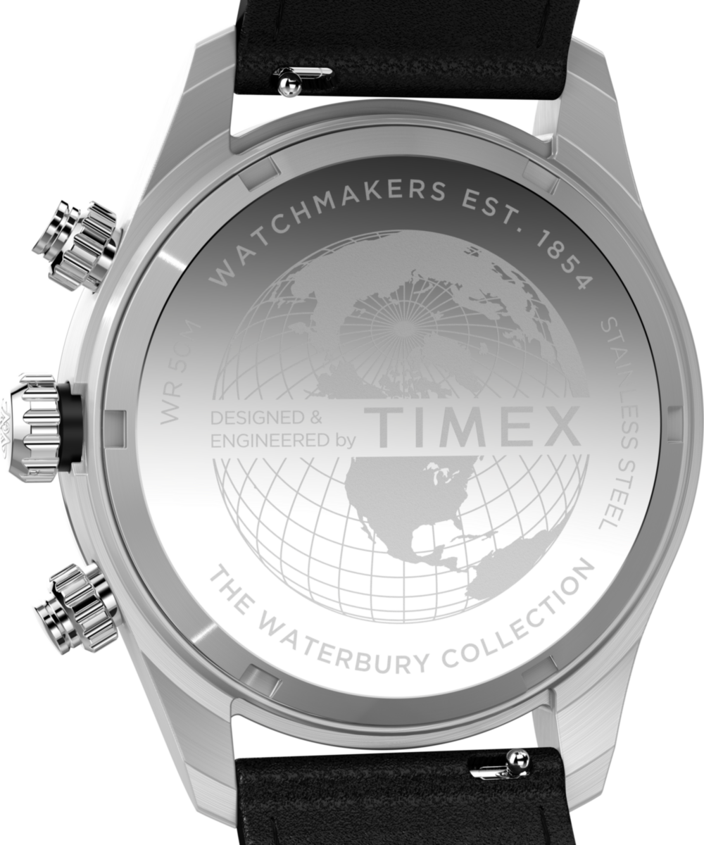 Timex Waterbury Heritage Chronograph 39mm Leather Strap Watch