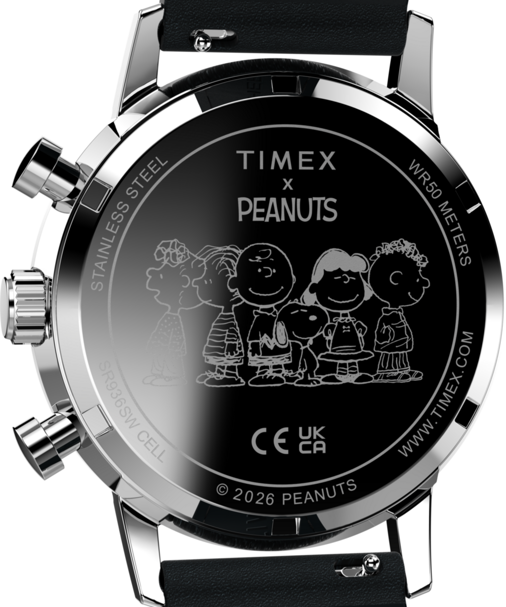 Timex Peanuts x Timex Marlin Chronograph Joe Cool 40mm Leather Strap Watch