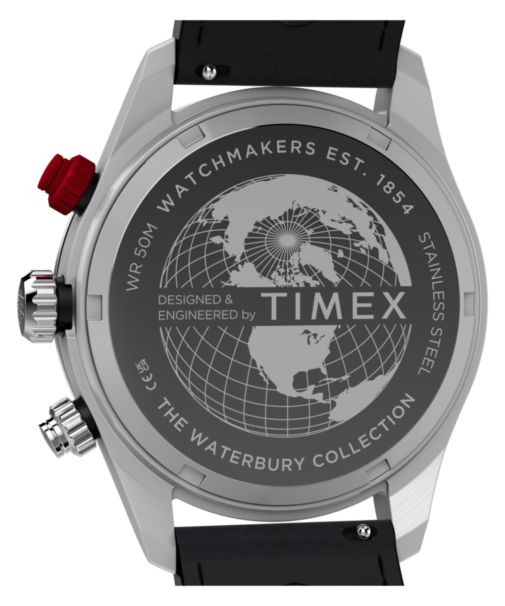 Timex Waterbury Heritage Chronograph 39mm Leather Strap Watch