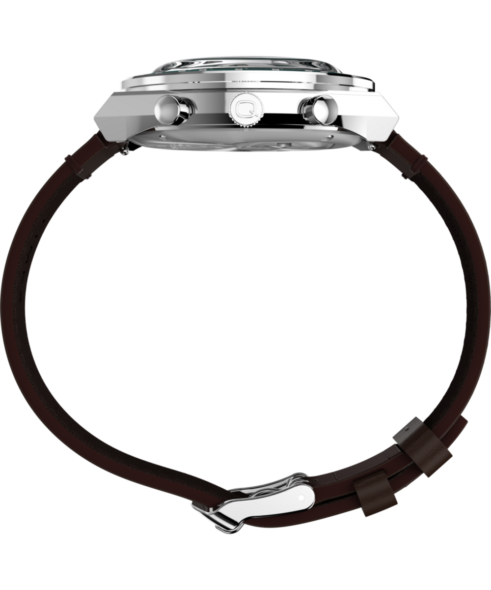 Timex Peanuts x Q Timex Chronograph 40mm Leather Strap Watch