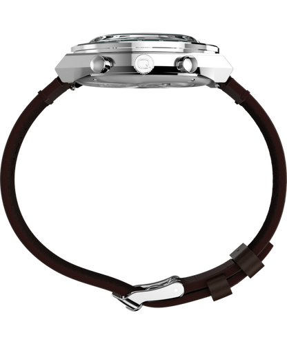 Timex Peanuts x Q Timex Chronograph 40mm Leather Strap Watch