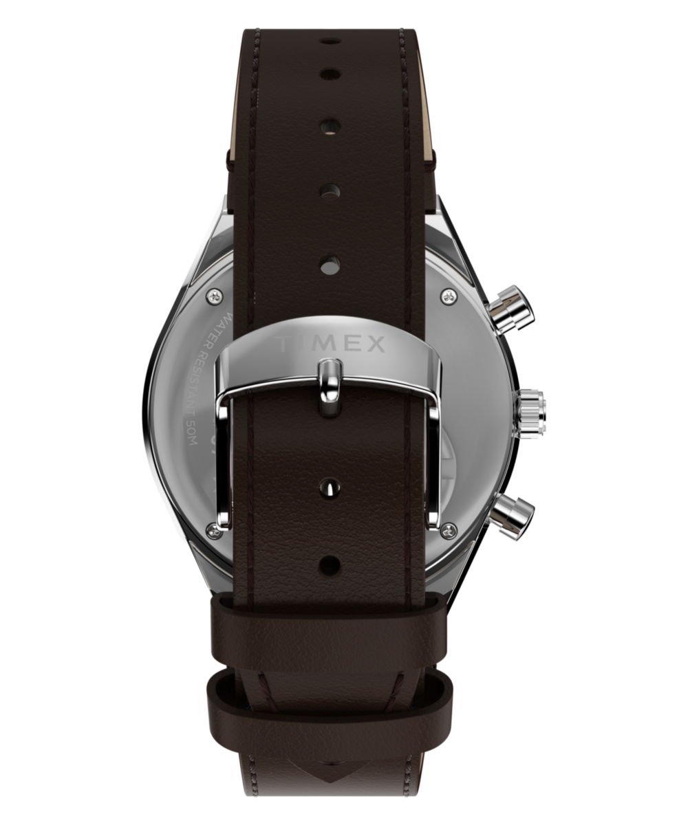 Timex Peanuts x Q Timex Chronograph 40mm Leather Strap Watch