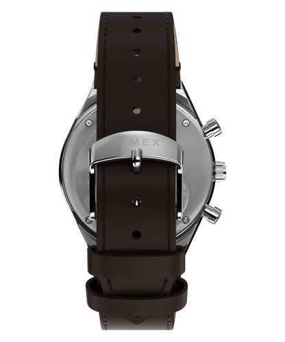 Timex Peanuts x Q Timex Chronograph 40mm Leather Strap Watch