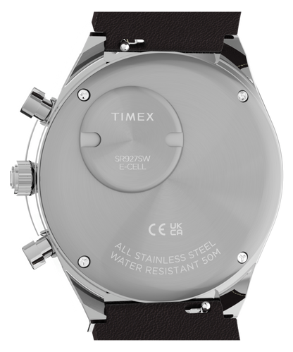 Timex Q Timex Chronograph 40mm Leather Strap Watch