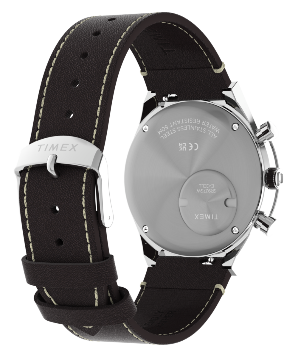 Timex Q Timex Chronograph 40mm Leather Strap Watch