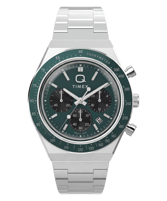 Timex Q Timex Chronograph 40mm Stainless Steel Bracelet Watch