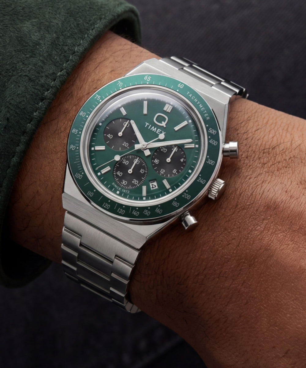 Timex Q Timex Chronograph 40mm Stainless Steel Bracelet Watch