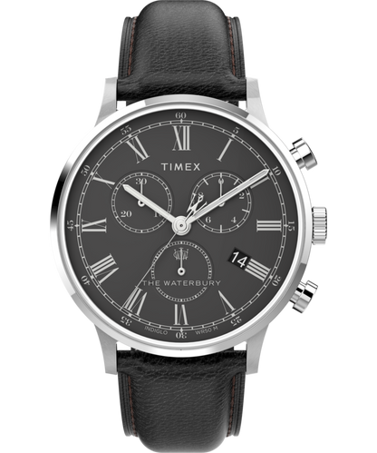 Timex Waterbury Classic Chronograph 40mm Leather Strap Watch