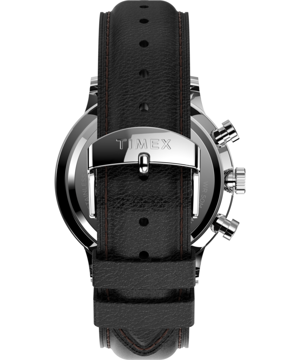 Timex Waterbury Classic Chronograph 40mm Leather Strap Watch