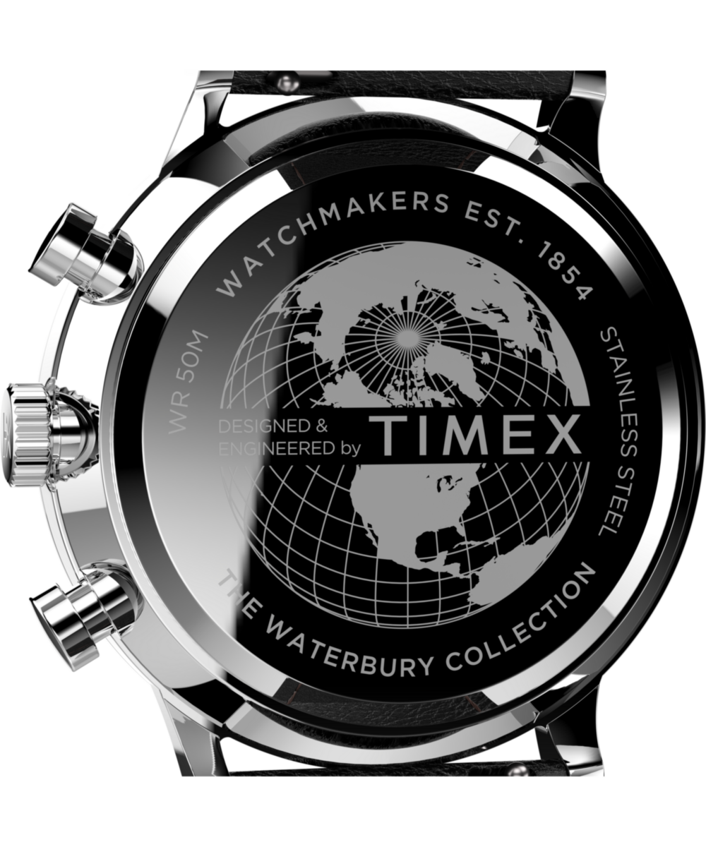 Timex Waterbury Classic Chronograph 40mm Leather Strap Watch