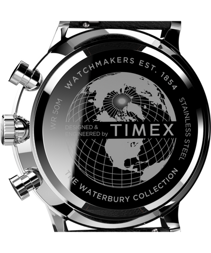 Timex Waterbury Classic Chronograph 40mm Leather Strap Watch