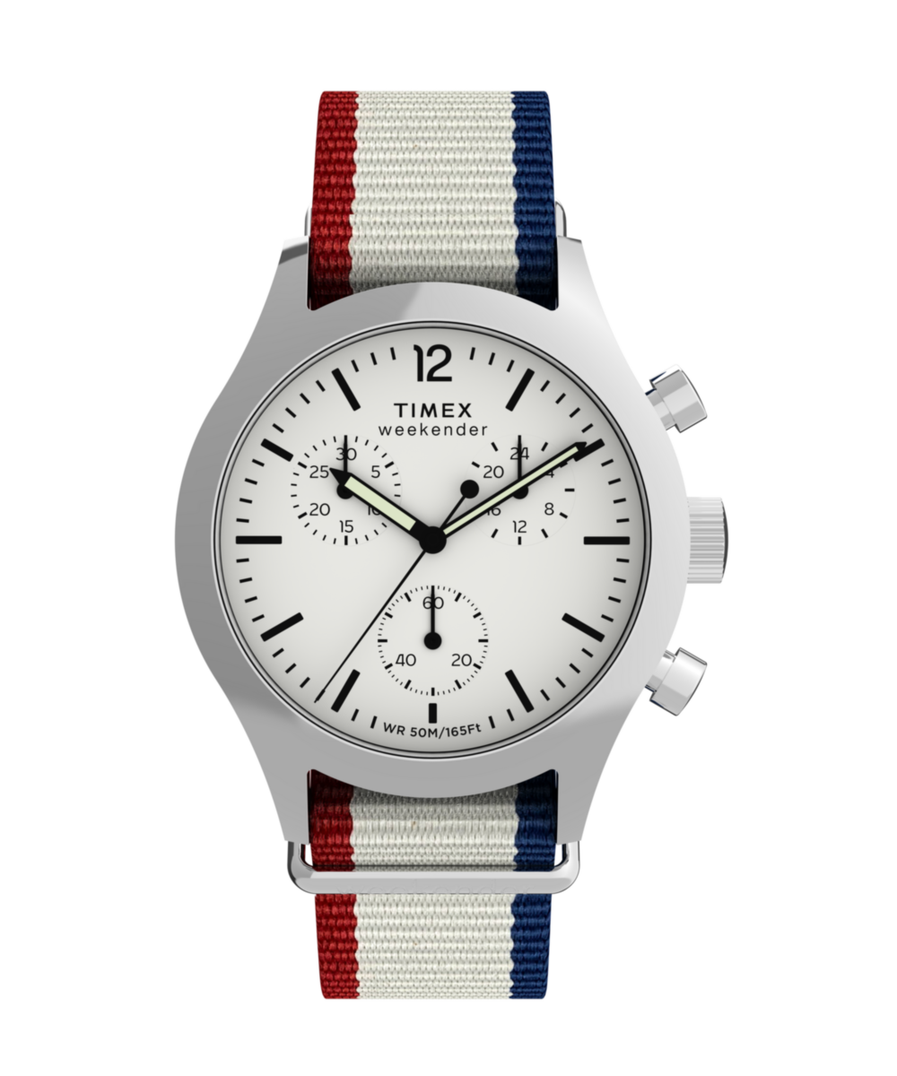 Timex Timex Weekender New England Chronograph 40mm Eco-Conscious Fabric Stra