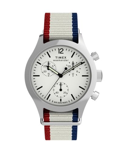 Timex Timex Weekender New England Chronograph 40mm Eco-Conscious Fabric Stra