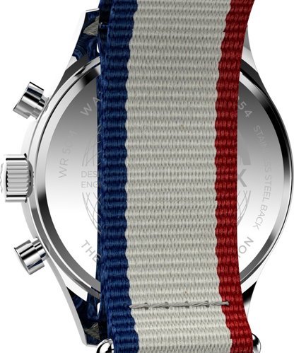 Timex Timex Weekender New England Chronograph 40mm Eco-Conscious Fabric Stra