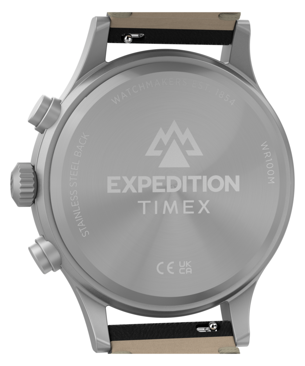 Timex Expedition Sierra Chronograph 43mm Leather Strap Watch