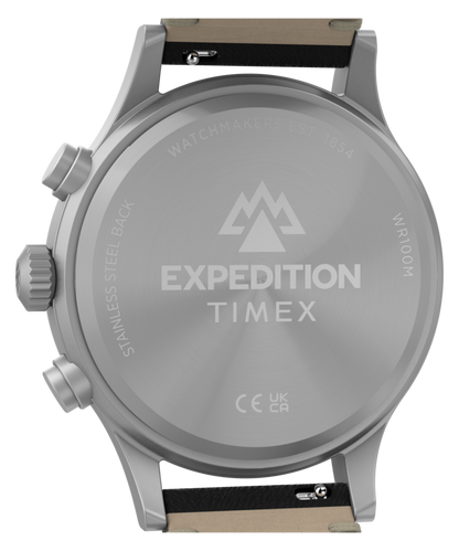 Timex Expedition Sierra Chronograph 43mm Leather Strap Watch